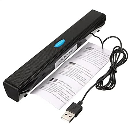SOLustre PC Sound Bar 3pcs USB SoundBar Notebook Speaker Black Mini Sound. - Barra de som para PC