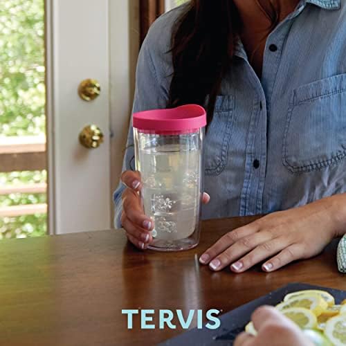 Tervis Cancer Conscientizador Tumbler com embrulho e pacote Royal Purple Lid 2 oz, claro