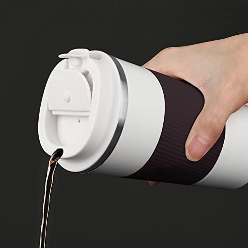 Caneca de viagem Hasagei, xícara de café isolada com tampa à prova de vazamento - Isolamento a vácuo Aço inoxidável