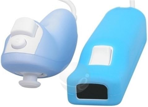 Azul / azul sólido - Premium 2 Tone Virgin Silicone Skin Caso para Nintendo Wii Controle Remoto e Nunchuk