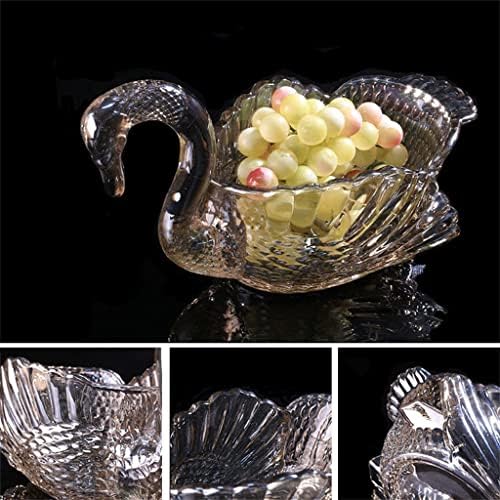 Frutas de cisne de vidro de cristal wfjdc que serve tigela de tigela decorativa cisne doce