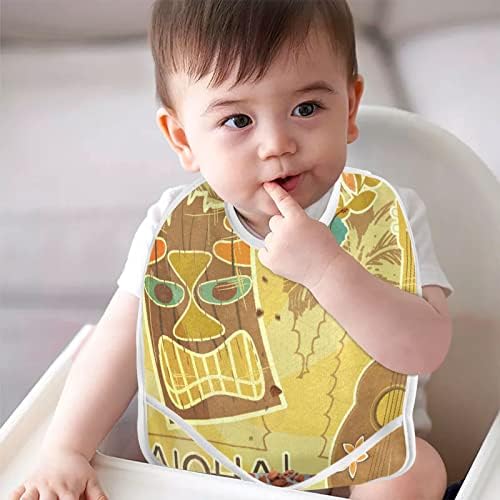 MCHIVER RETRO PROA PROIGEM BABES BBS PARA BEBÊNCIA MENINO MENINA AMPERNATURA Avental de alimentação com comida Cather Cather Algodão Ajustável Comer Bib 2 pacote