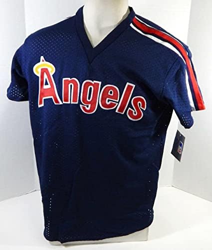 1983-90 California Angels Game Blank emitiu Blue Jersey Batting Practice XL 719 - Jerseys MLB usada para jogo MLB
