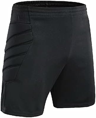 Yeahdor jovem acolchoado shorts de compressão/calça acolchoada protetora de proteção de futebol shorts calças calças de goleiro