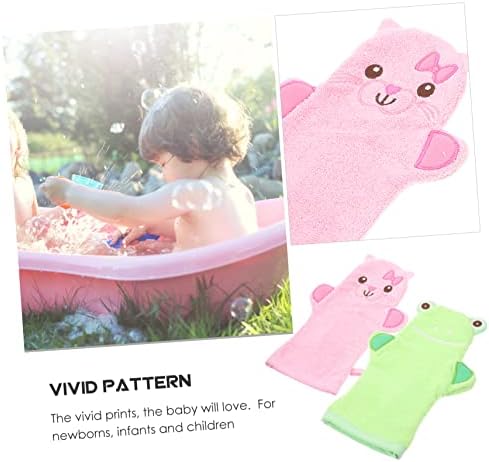 Luvas de banho Hemoton 2pcs Luvas corporais esfoliam as luvas de chuveiro para crianças do banho para crianças luvas de banho