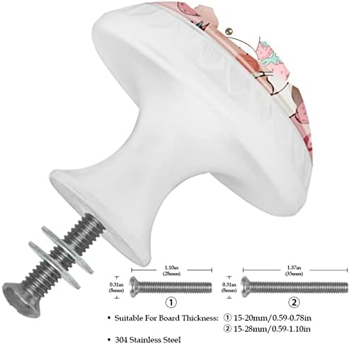TBOUOBT 12 MONOS DE CABELO DE CONUZER PACOS PULLS, botões de gaveta para porta de móveis de armário modernos, cartoon de animais
