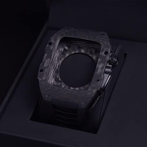Kit mod de estilo esportivo de fibra de carbono Aemall para Apple Watch Series 8 45mm Correia leve para Iwatch 7