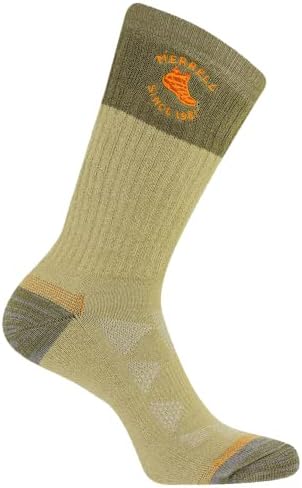 Merrell Men e feminino Caminhando Moab Meio -Metewion Cushion Socks - Gerenciamento de umidade do Coolmax unissex e suporte ao arco