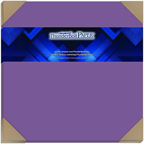 25 Bright Purple Cardstock de 65 lb Papel de capa 12 x 12 Álbum de scrapbook | Tamanho da capa - cores brilhantes