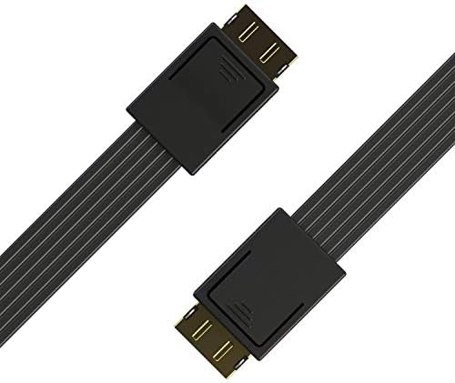 LinkUp-Oculink PCIE Gen 4 SFF-8611 4I para Oculink SFF-8611 SSD Data Cabo ativo com jaqueta de cabo PVC 50cm