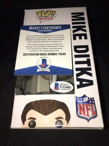 Mike Ditka assinou o oficial Chicago Bears Funko Pop Vinyl Figura Treinador Beckett 2 - Figuras autografadas da NFL