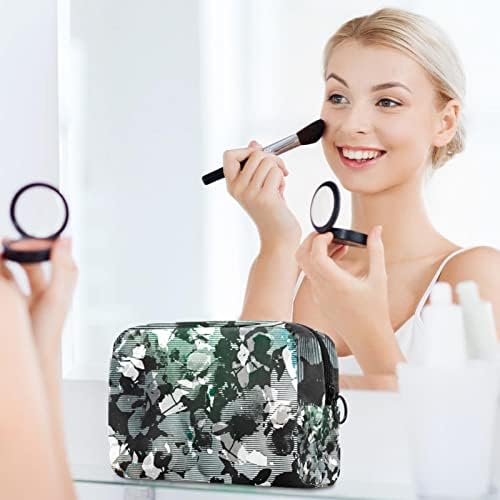 TBOUOBT Sacos cosméticos para mulheres, Bolsa de maquiagem Acessórios de bolsas de higiene pessoal Acessórios para bolsas, listras de arte abstrata camuflagem