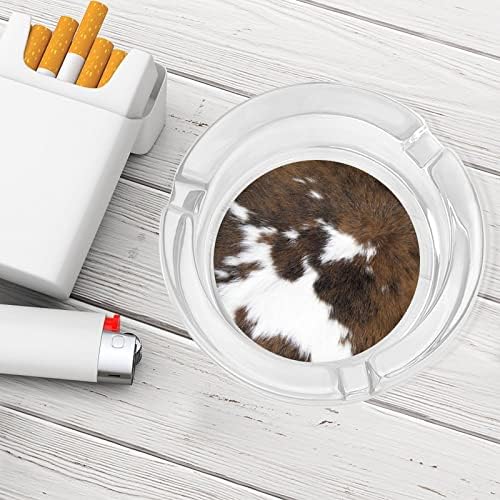 Cinzelo de vidro com estampa de pecão para cigarros redondo bandejas de cinzas para escritório em casa e restaurantes