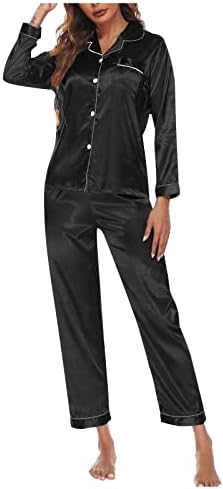 Jaquetas de flanela Fragarn para mulheres, calma de casa casual casual de calça de lapela de calça de manga longa de coloração