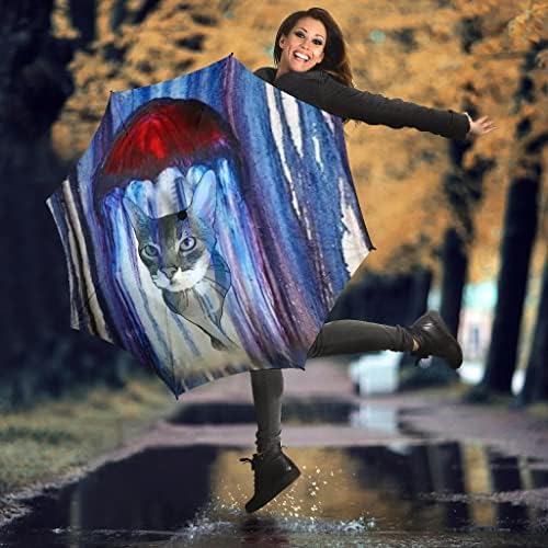 Guarda -chuvas de impressão de arte de gato abissínia