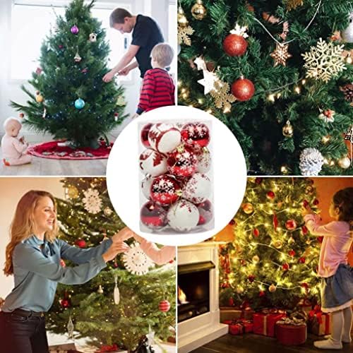LQBYWL Christmas penduradas decorações, enfeites de árvore de Natal, enfeites de natal, ornamentos de bola de natal definidos bolas brilhantes à prova de natal decoração de árvore pendurada 6 cm 16pcs, decorações de Natal