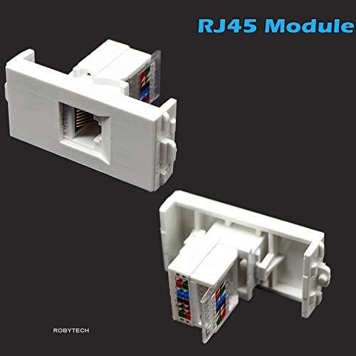 Placa de parede de saída Ethernet RJ45 com 3 portas rj45 CAT6 Painel de placa frontal branca para cabo Ethernet Keystone