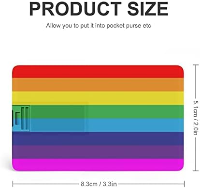 Rainbow Gay Pride LGBT Crédito Crédito USB Flash Flash Memória Personalizada Tecla de Armazenamento de Tecla 32G
