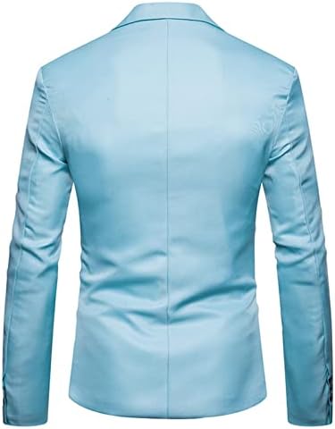 Masculino leve 1 botão esporte casaco casual sólido fit fit the slim nitch blazer blazer comercial de lapela