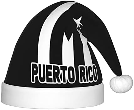 CXXYJYJ Puerto Rico Resiste Boricua Flag Santa Hat para crianças Chapéus de Natal Chapé