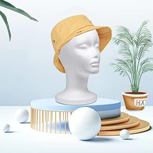 FOREAINEEAM 3 PACOTE 12 polegadas Cabeça de espuma fêmea de espuma de espuma Cabeça Mannequin manikin Cosmetics Modelo Cabeça das perucas do suporte de exibição Hats de óculos