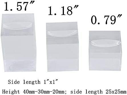 Tsnamay 3pcs Rings Stand Stand Acrylic Stand Stand Stand Ring Showcase Display, transparente quadrado