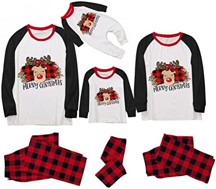 Conjuntos de pijamas familiares de correspondência de Natal XBKPLO, Família Ano Novo Pijamas Conjunto de Casais Presentes para