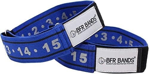 Bandas BFR Bandas de restrição de fluxo sanguíneo rígidas, faixas de resistência para treino de ginástica em casa, tiras de treinamento de oclusão com homens e mulheres - conjunto de 2 tiras