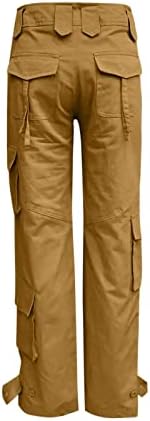 Zlovhe Cargo calça mulheres, calças de carga folgada feminina com bolsos de calças de cargo de calças largas largas de pernas largas
