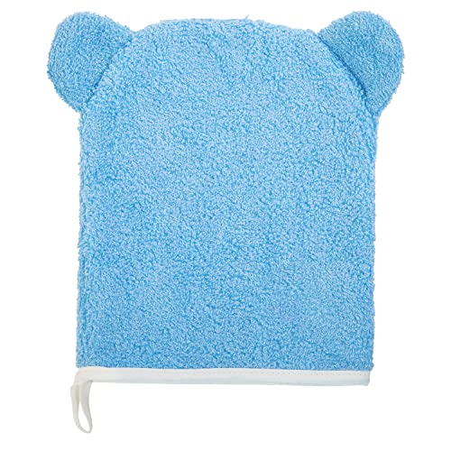 C.R. Gibson BMIT-24245 Urso fofo Algodão neutro de gênero Bath Bath Bath Mitt, 6,625 W x 7,5 L, multicolor