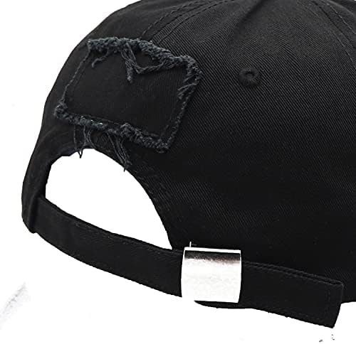 Rapped Patch Baseball Cap vintage angustiado de baixo perfil de algodão não estruturado Hat de papai ajustável para mulheres homens