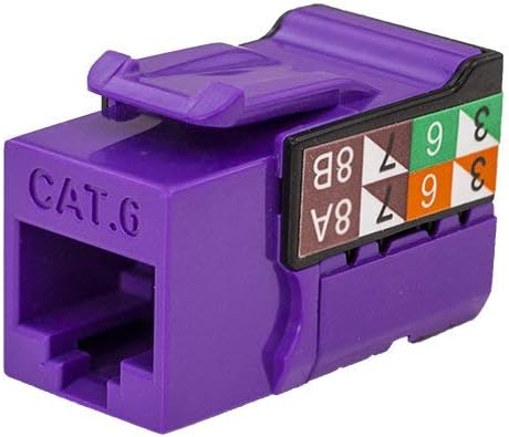 Cat6 RJ45 Keystone Jack, série V -Max - cor roxa -