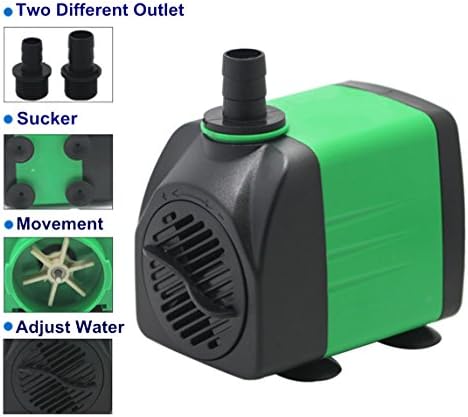 Bomba submersível de água ZJchao, 3W-20W ABS UTILIDADE DE PEIXOS TANK AQUARIUM PONDENTE BOMBA DE ÁGUA