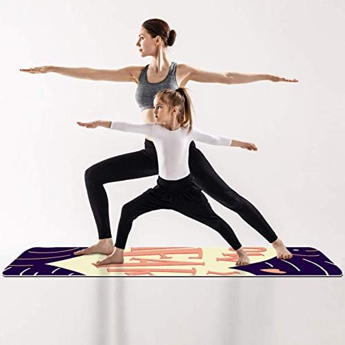 Siebzeh letras inspiradoras cardíacas premium grosso de yoga mat para a saúde de borracha e fitness não deslizamento para todos os tipos de yoga e pilates de exercício