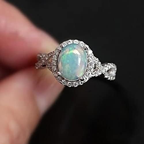 Anel de padrão de onda semi -cólon anel de aço inoxidável anel de ouro geme -pedra anel de zircão para mulheres jóias de moda popular