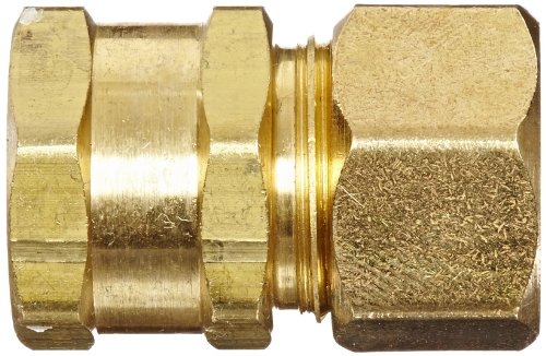 Anderson Metals - 50066-1008 50066 Tubo de compressão de latão, tubo de 5/8 od x 1/2 tubo feminino