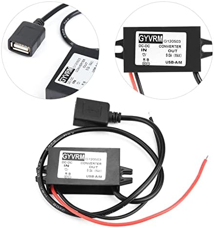 Conversor USB Step Buck, conversor USB BUCK STEP Down Power Supply Module CC a DC 12V a 5V 3A Conversor de energia USB à prova d'água para, conversores de energia