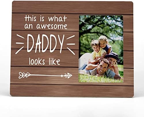 FONDCANYON He is What An Awesome Daddy Looks Like Picture Photo Frame,Dad Father Gifts Picture Frame,Daddy Dad Father's Day Birthday Christmas Gifts,Father Dad Gifts from Daughter Son