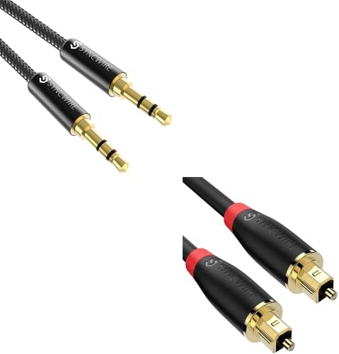 SyncWire Digital Optical Audio Cable de 3,5 mm de nylon Aux Cable 24k