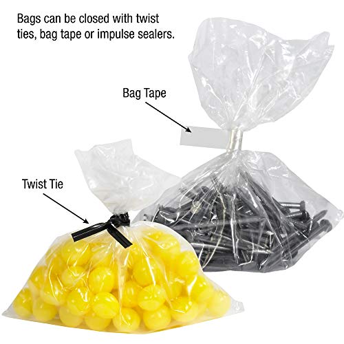 Poly Bag Guy 6 x 30, 4 mil Sacos de Polis de Plástico Clear Plástico Aberto de 4 mil
