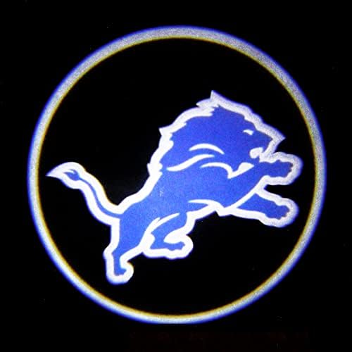 Sporticultura NFL Detroit Lions Led Laser Projector Light for Car Door - LED Light Projector para projetar o logotipo da equipe da NFL no chão