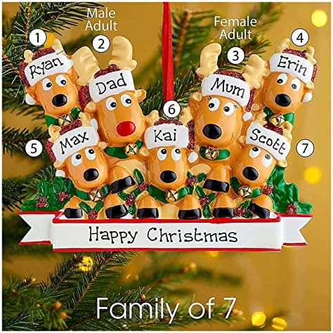 Decorações de Natal de pifude de Natal Decoração de árvore de Natal de Família Ano Novo Pingente Elk Family Decoration Presente