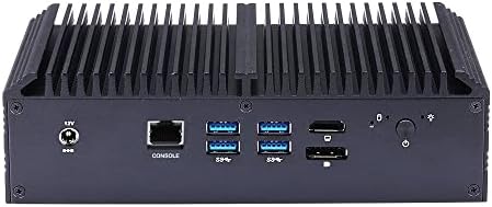 INUOMICRO Mini Router de PC para Desktop 8 x 2,5g LAN Mini PC/Industrial PC N4305L8 Intel 8th Gen Celeron 4305U, 2,2 GHz AES-Ni, Mini Computador de Negócios Sem Fanos