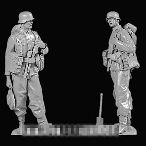 Goodmoel 1/16 120 mm de guerra militar com tema da Segunda Guerra Mundial Kit de Modelo de Resina de Resina Soldado/Soldado Unessado e Dencolor Die Kit de Casting/AE-6239