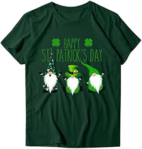 São Patrick's Top Womens Shamrock Comfort O Necue Blusa Lucky Blouse Lucky Blouse
