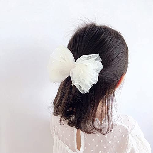 2pcs Pearl Hair Baws Clip para criança meninas de meninas Ivory doce Primeira comunhão Clipes de cabelo para festa de casamento