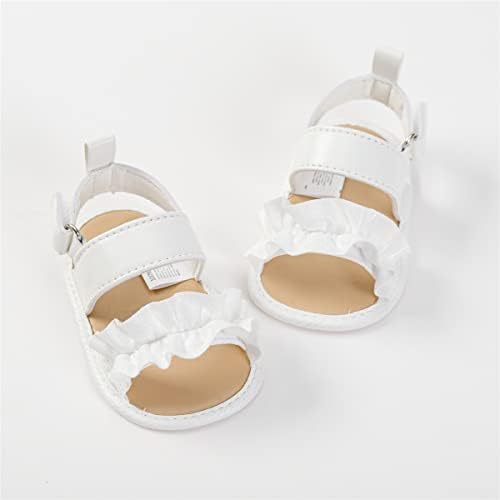 Sandálias de meninas infantis do CSFRY com vestido de princesa First Walker Shoes