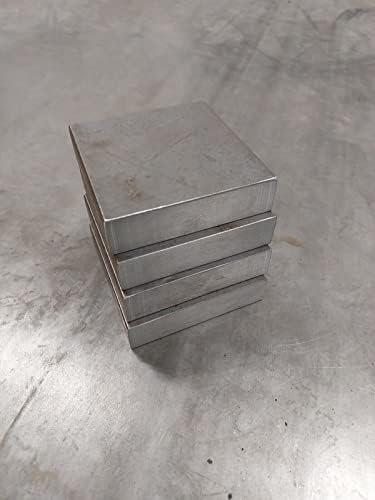 Placa de aço de 7/8 3,25 x 4 barra plana 4 peças, aproximadamente 1 x 3 x 4