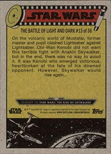 2019 Topps Star Wars Journey to Rise of Skywalker Green 67 desencadeado no cartão de negociação Mustafar