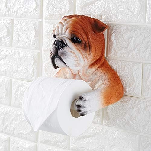 Yooce Puppy cachorrinho papel higiênico portador de rolo banheiro Pug Pug Teclder Mount Mount Home Decor